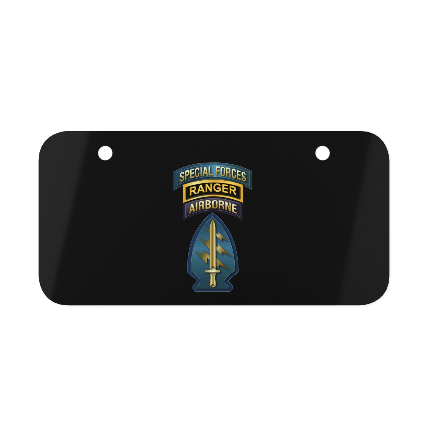 Mini License Plate - Special Forces - Airborne Ranger, Special Forces Patch