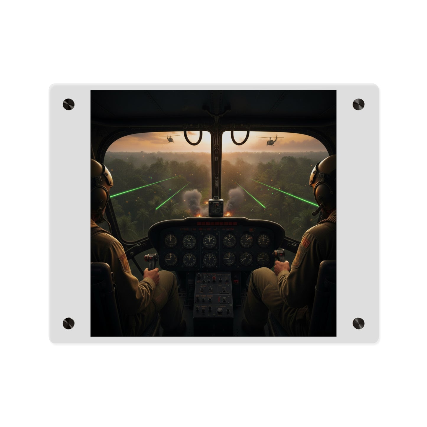 Acrylic Wall Art Panel - Pilots View Hot LZ - Vietnam