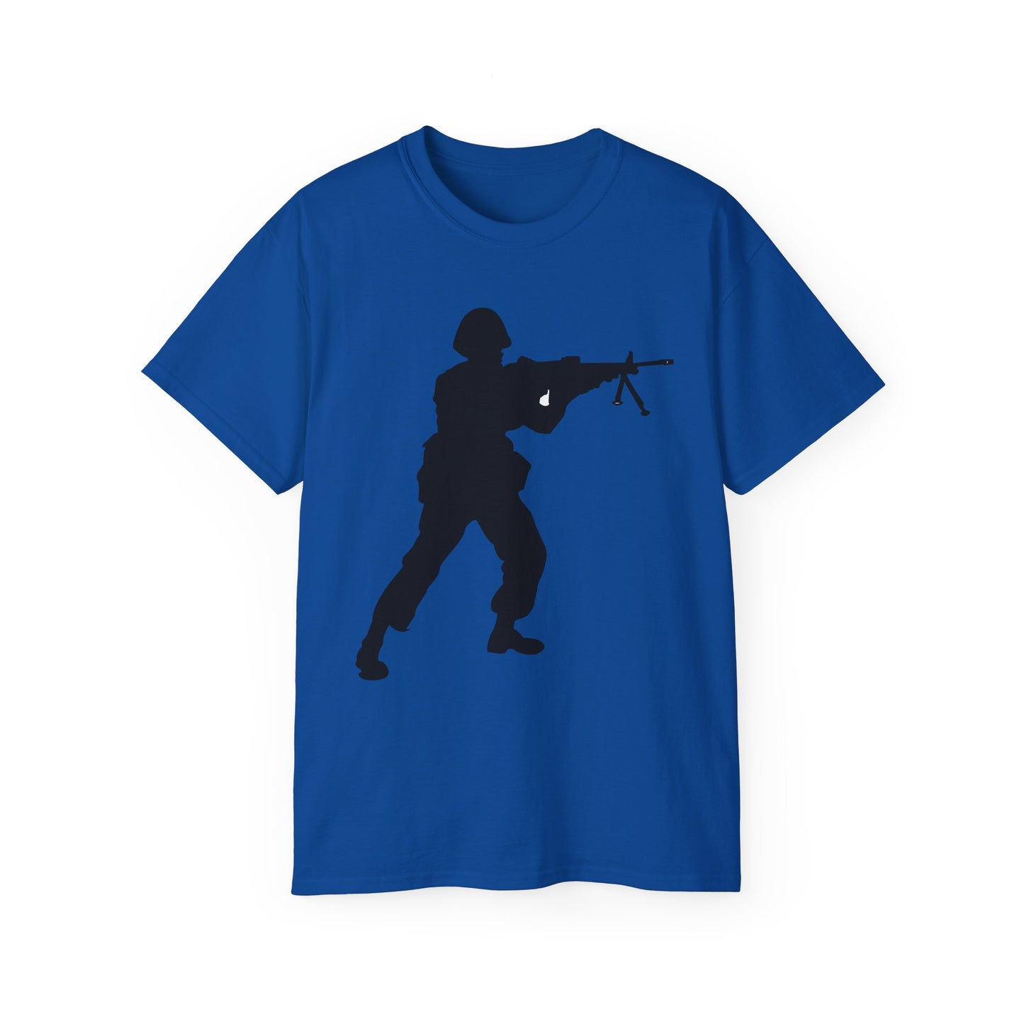 Unisex Ultra Cotton Tee - Army - Soldier - MG Assault - Silhouette X 300