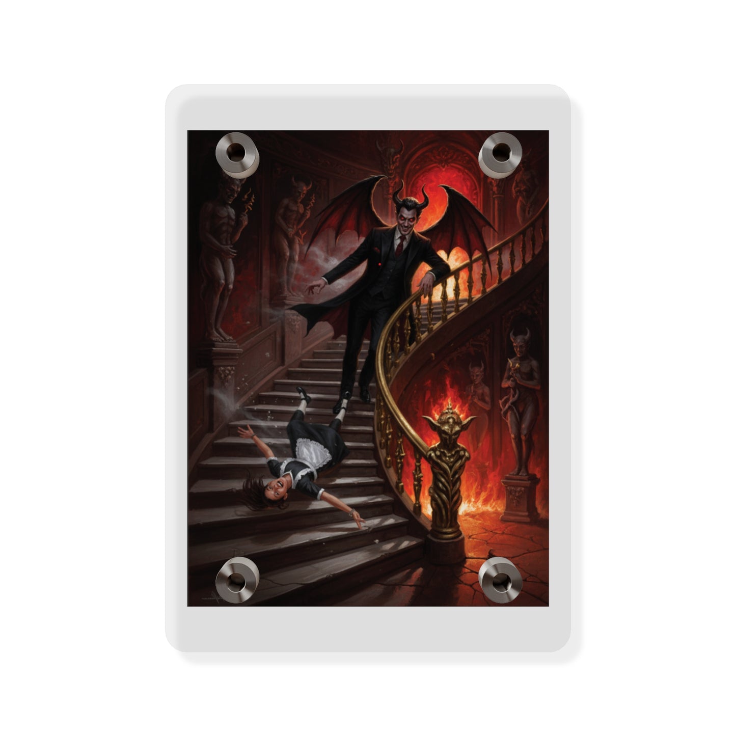 Acrylic Wall Art Panel - devil and maid