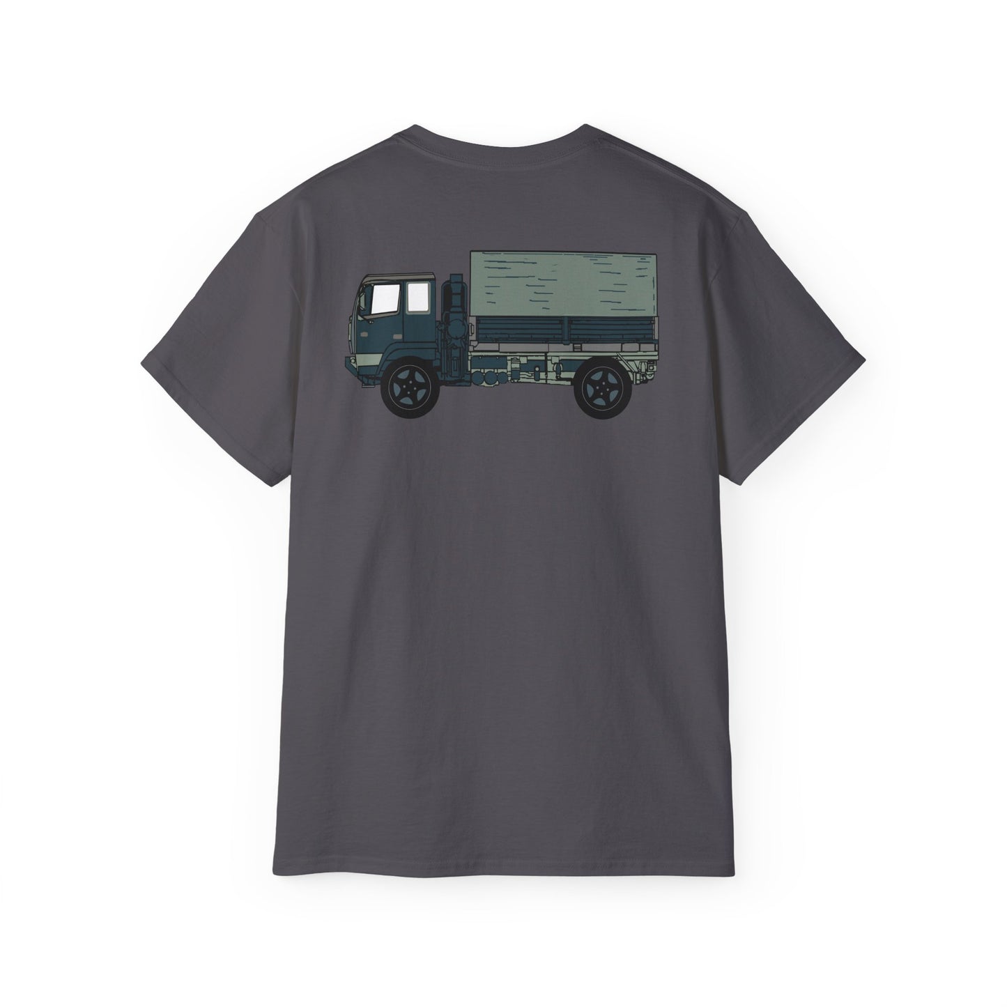 Unisex Ultra Cotton Tee - Vehicle - M915 Tractor with M872 - 40 Ft Container - Side X 300