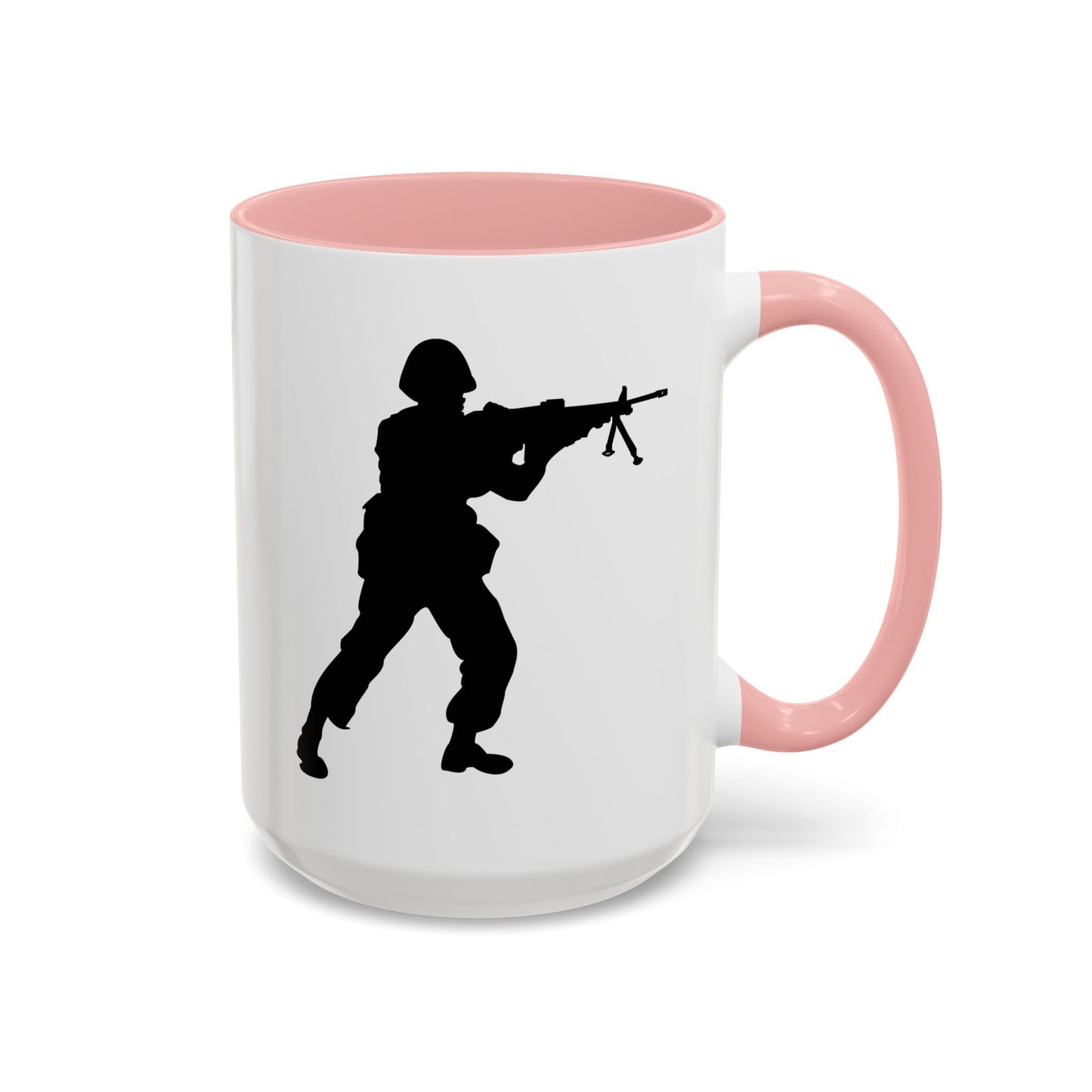 Accent Coffee Mug (11oz & 15oz) - Army - Soldier - MG Assault - Silhouette X 300
