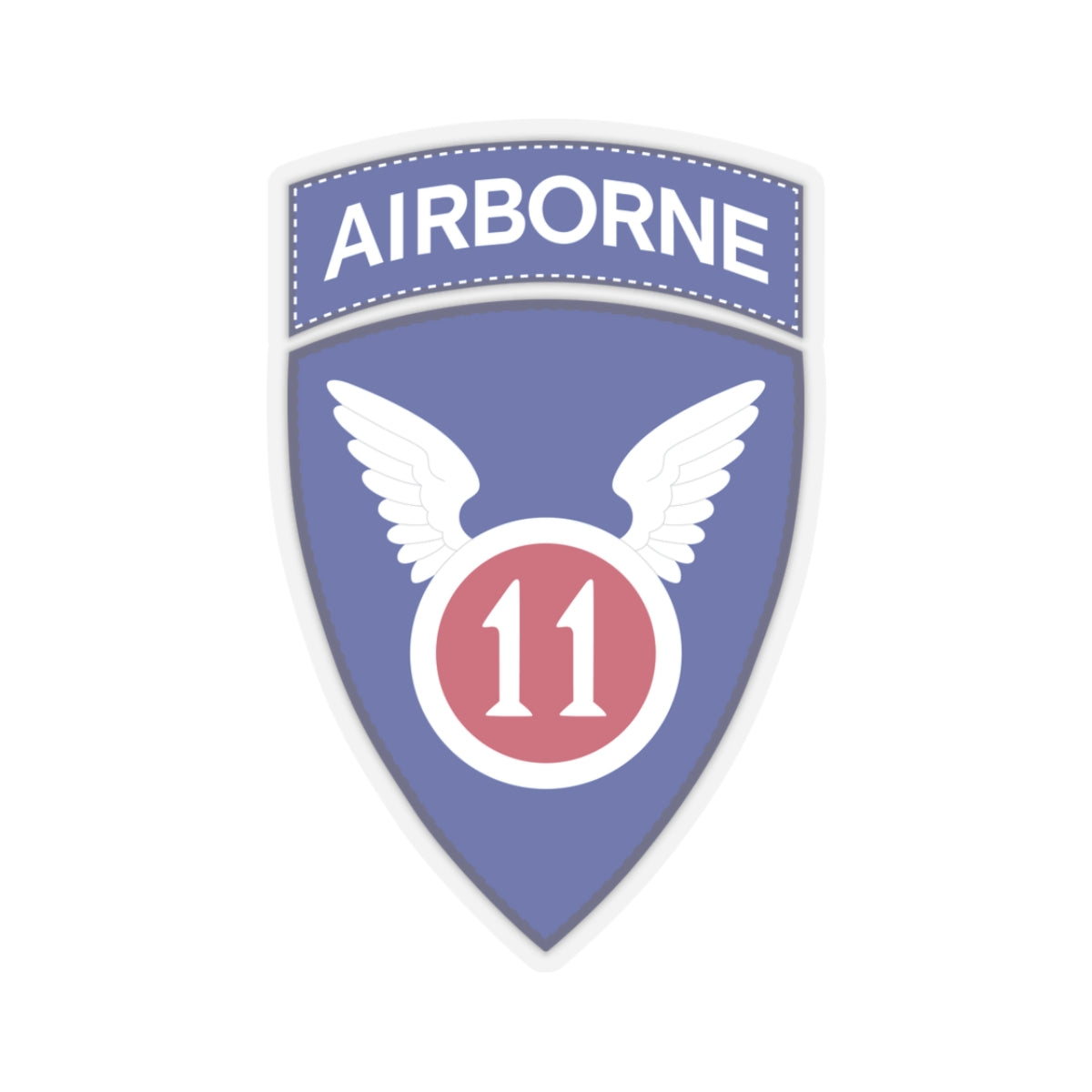 Kiss-Cut Stickers - 11th Airborne Division - SSI wo Txt X 300
