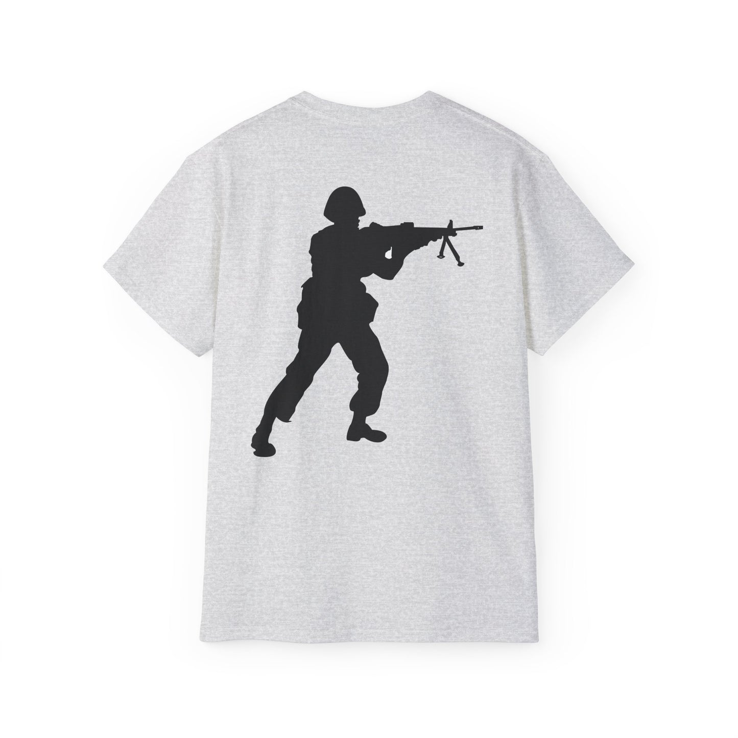 Unisex Ultra Cotton Tee - Army - Soldier - MG Assault - Silhouette X 300