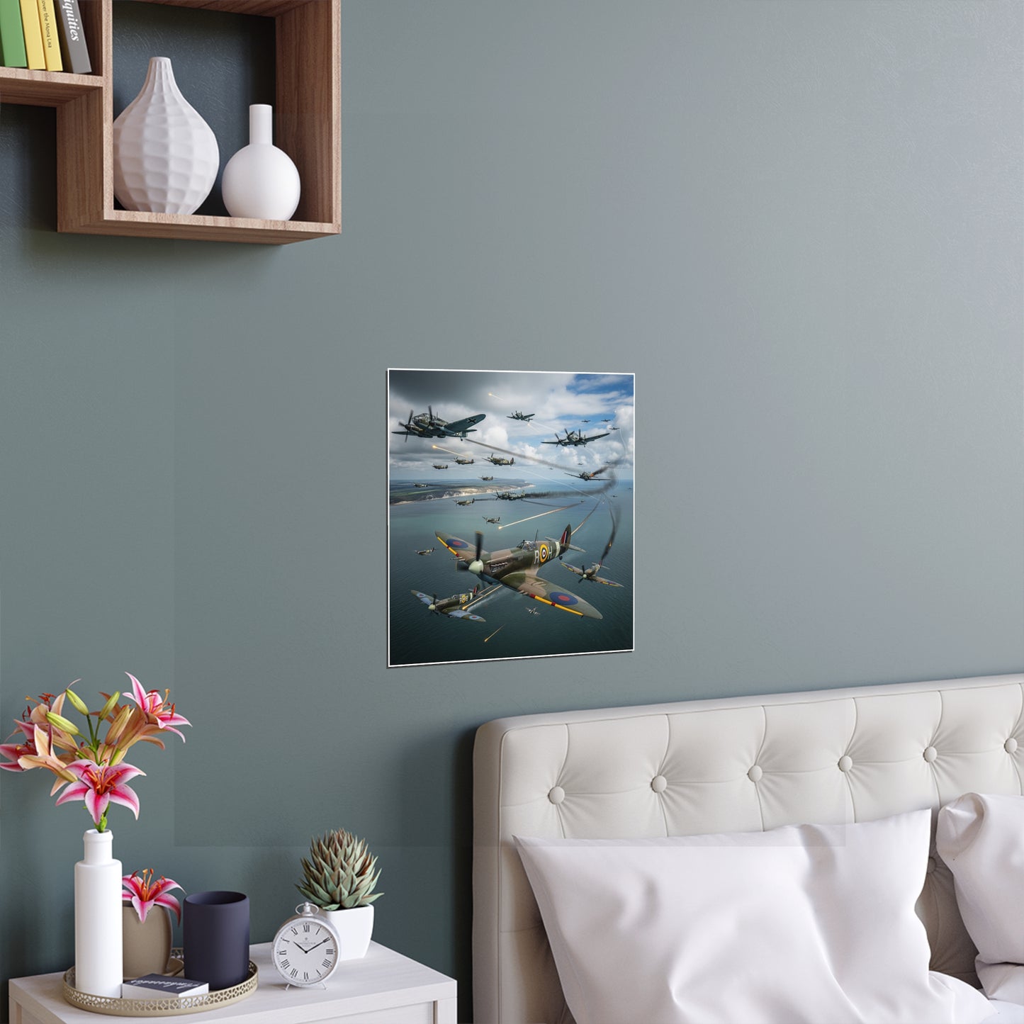 Indoor and Outdoor Silk Posters - British and German aircraft during the Battle of Britain