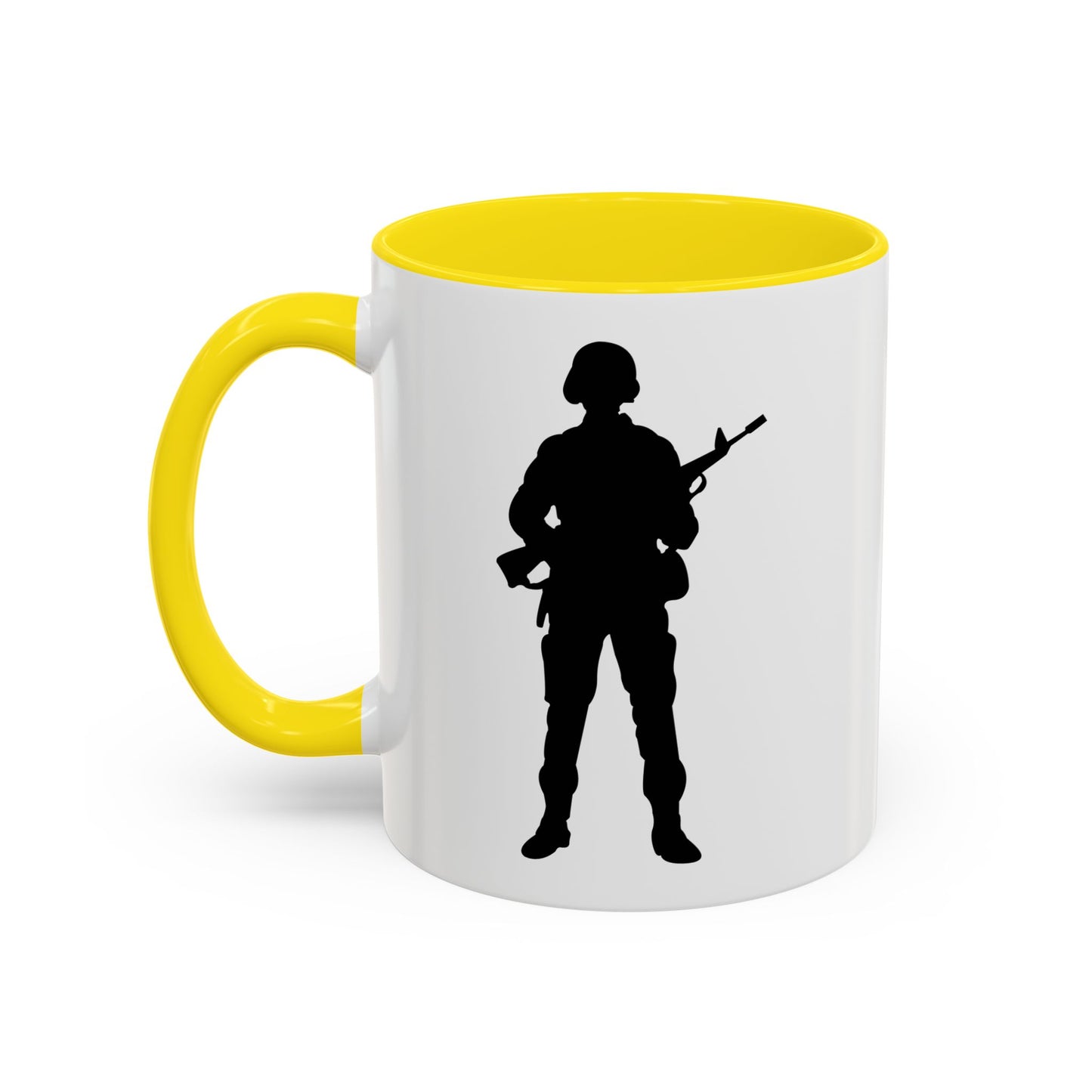 Accent Coffee Mug (11oz & 15oz) - Army - Soldier - Silhouette X 300