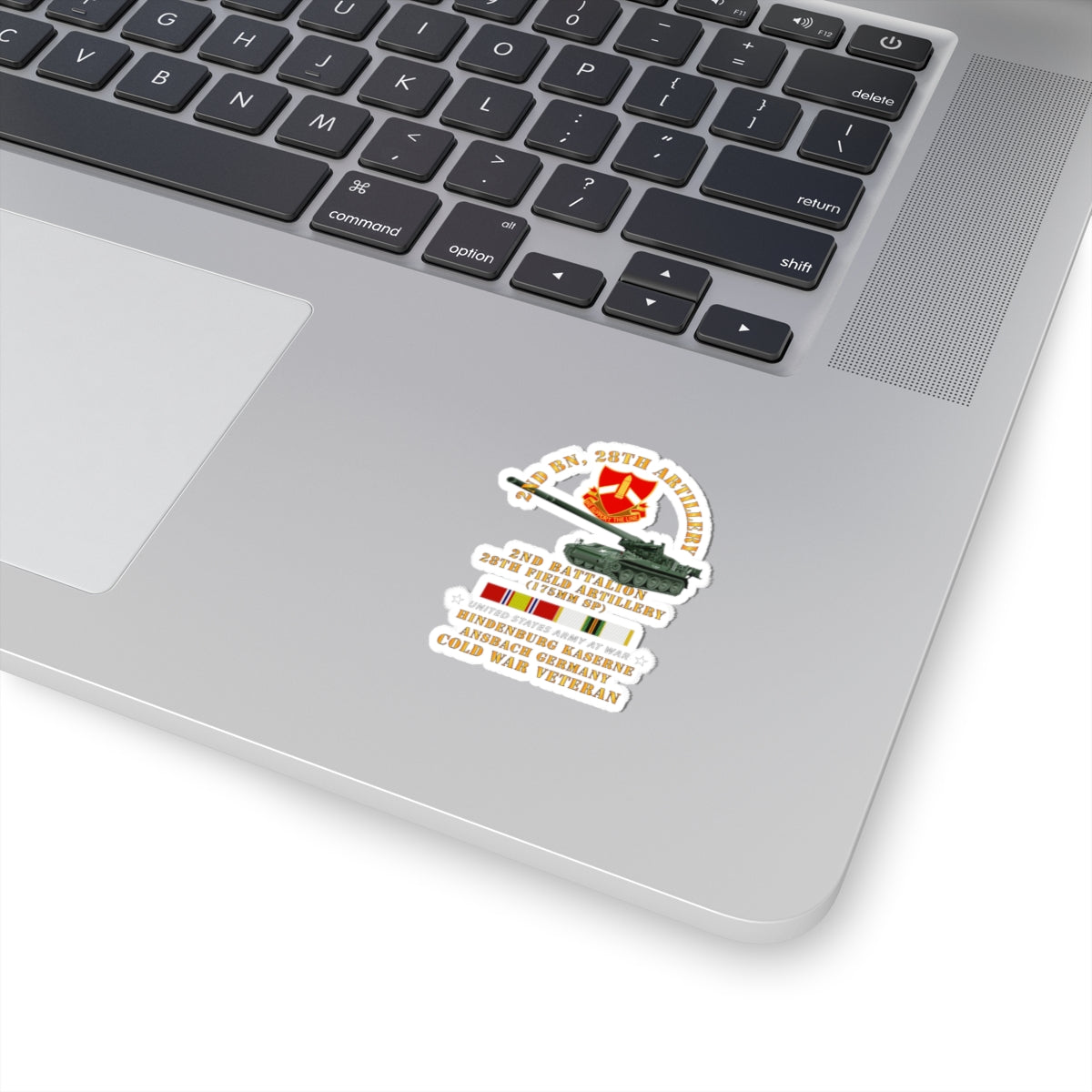 Kiss-Cut Stickers - 2nd Bn 28th Artillery - 175mm - Hindenburg Ansbach Germany w COLD SVC