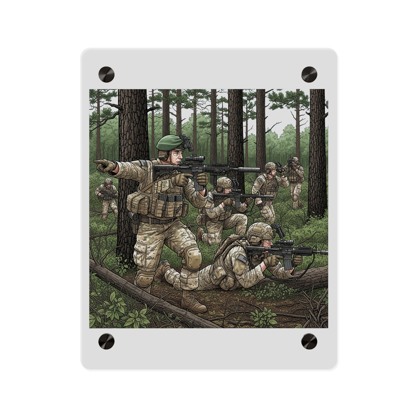 Acrylic Wall Art Panel - Special Forces training at McKall