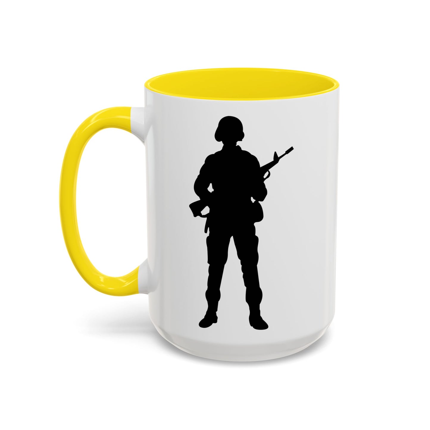 Accent Coffee Mug (11oz & 15oz) - Army - Soldier - Silhouette X 300