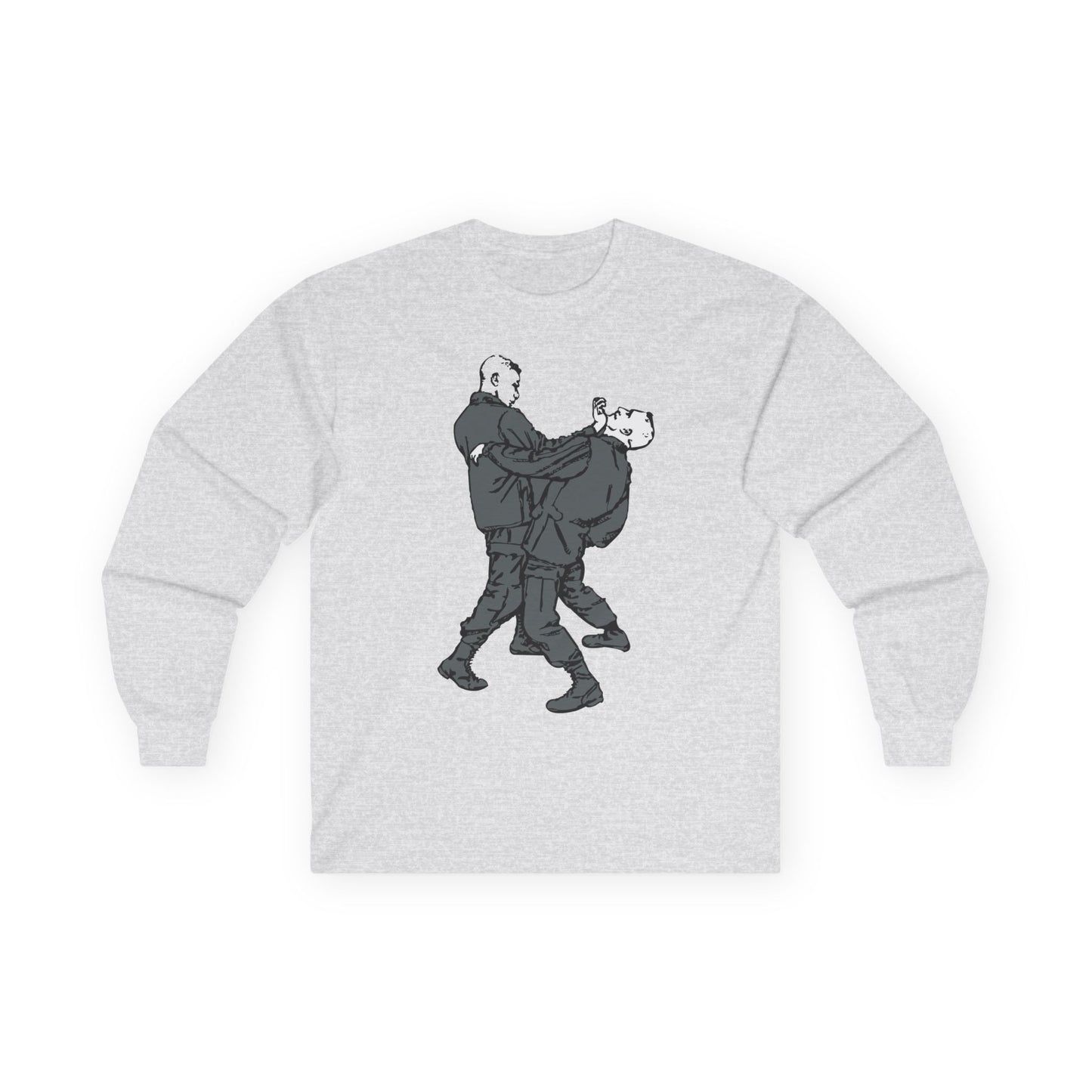 Unisex Ultra Cotton Long Sleeve Tee - Palm-Heel Strike to Chin X 300