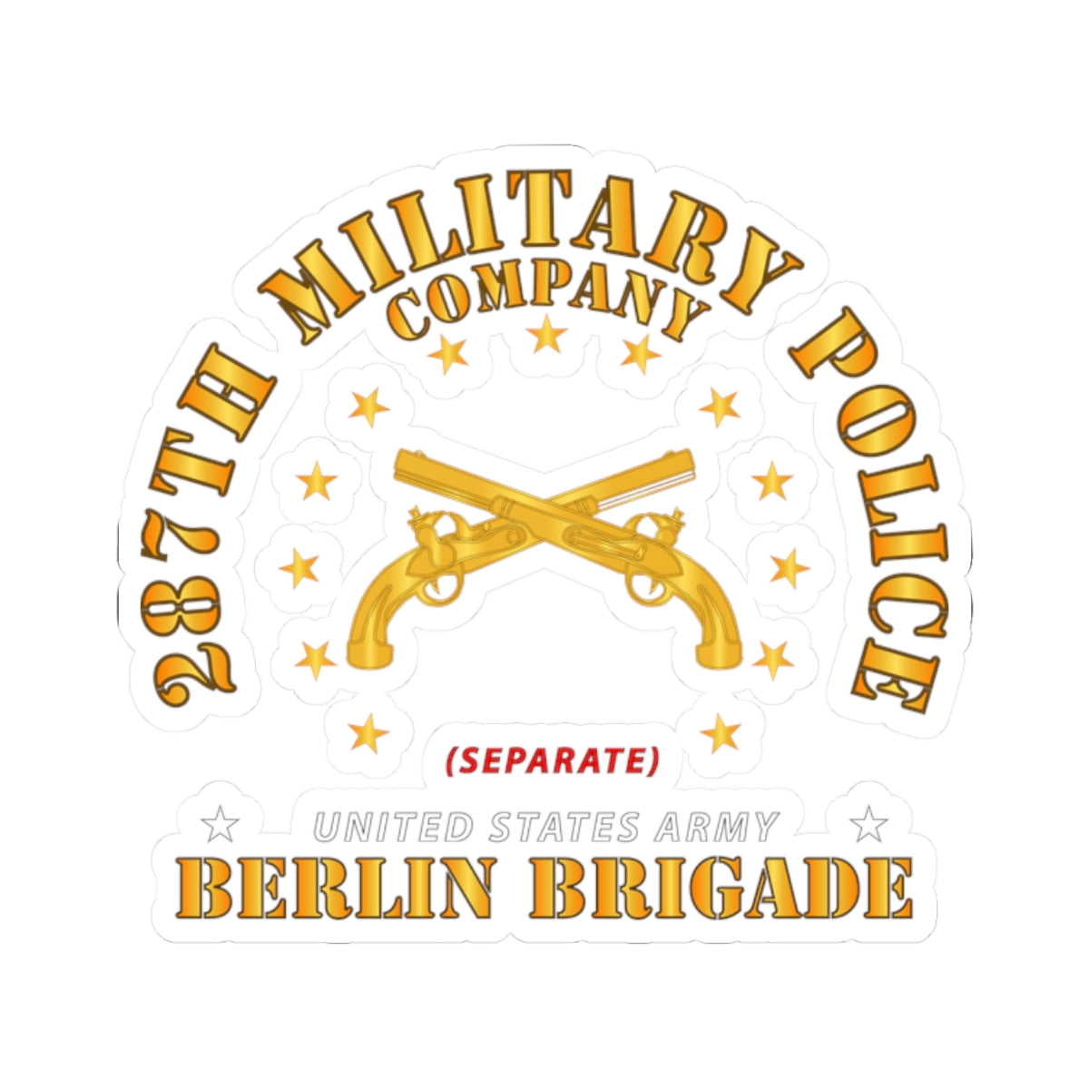 Kiss-Cut Stickers - 287th Military Police Company - Berlin Bde wo DS