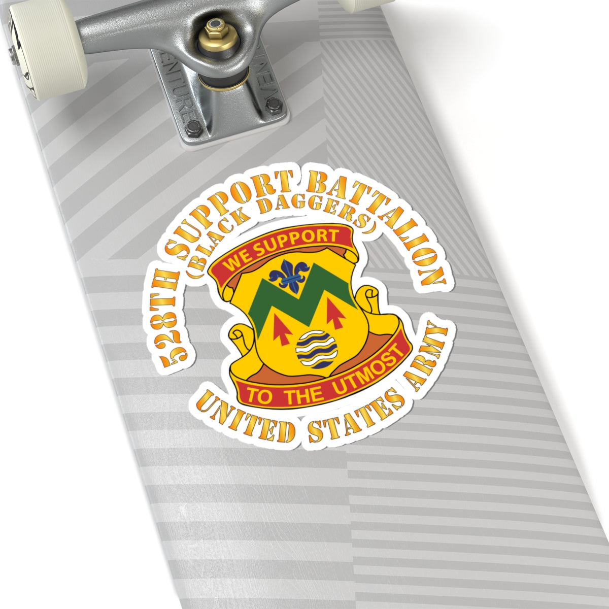 Kiss-Cut Stickers - 528th Support Battalion - DUI - Black Daggers X 300