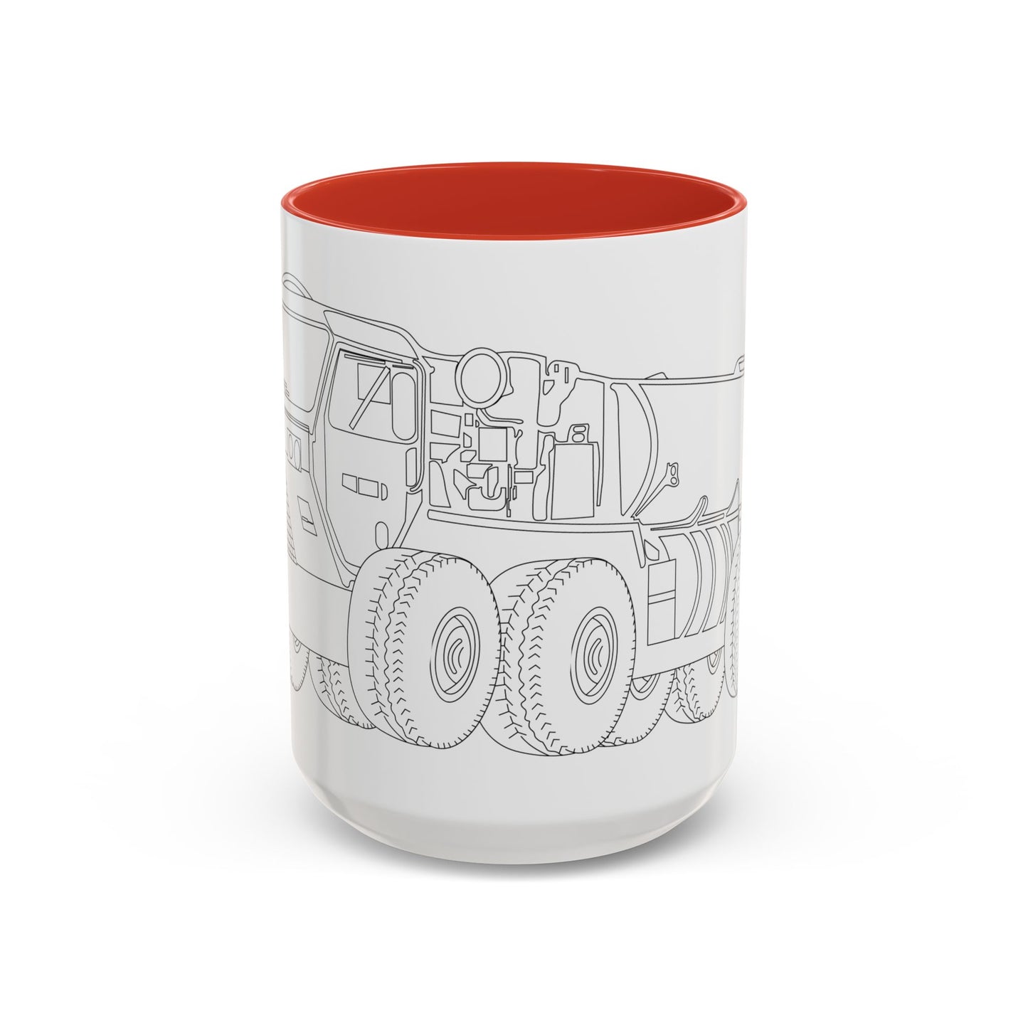 Accent Coffee Mug (11oz & 15oz) - Vehicle - Fuel Truck - Front Left Oblique X 300