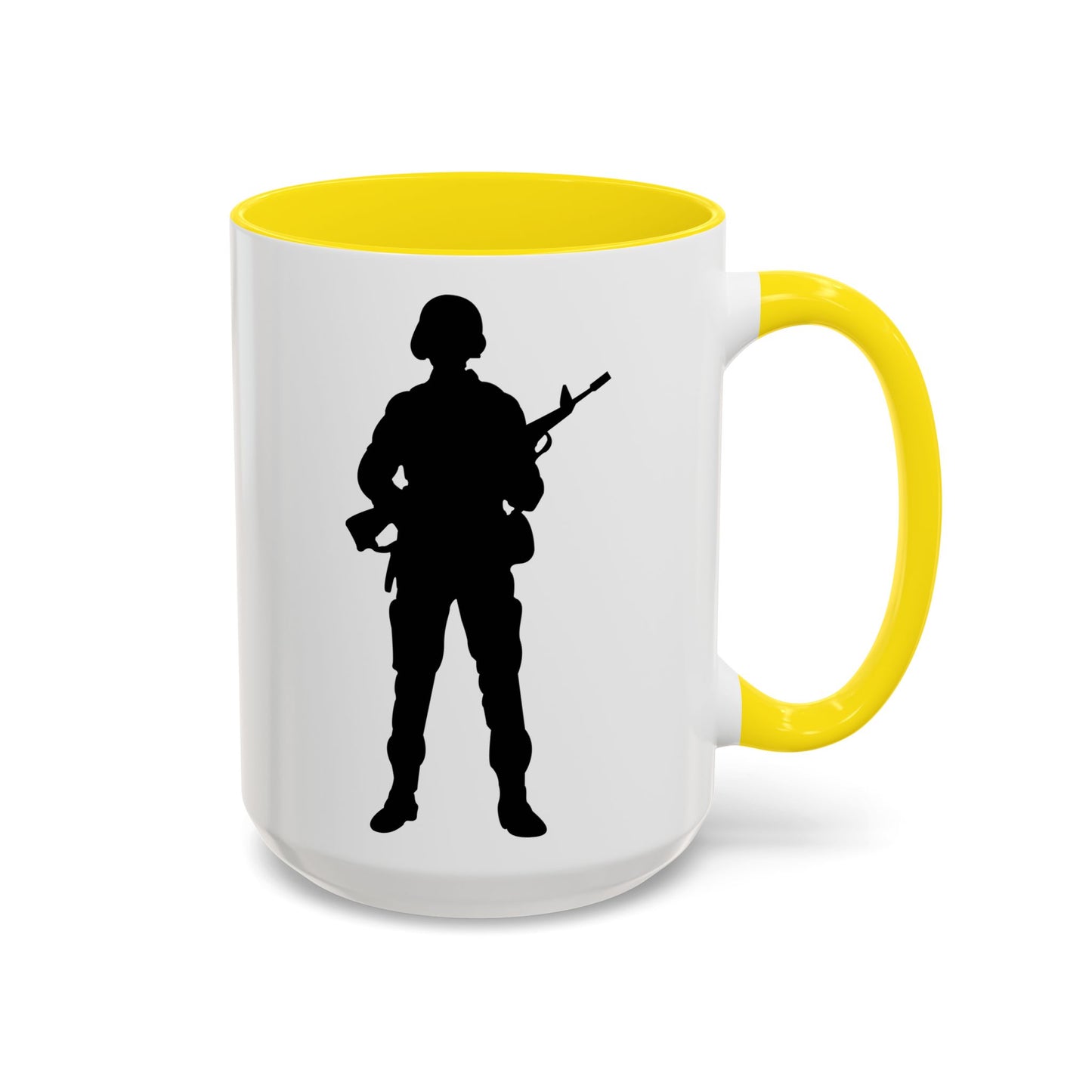 Accent Coffee Mug (11oz & 15oz) - Army - Soldier - Silhouette X 300
