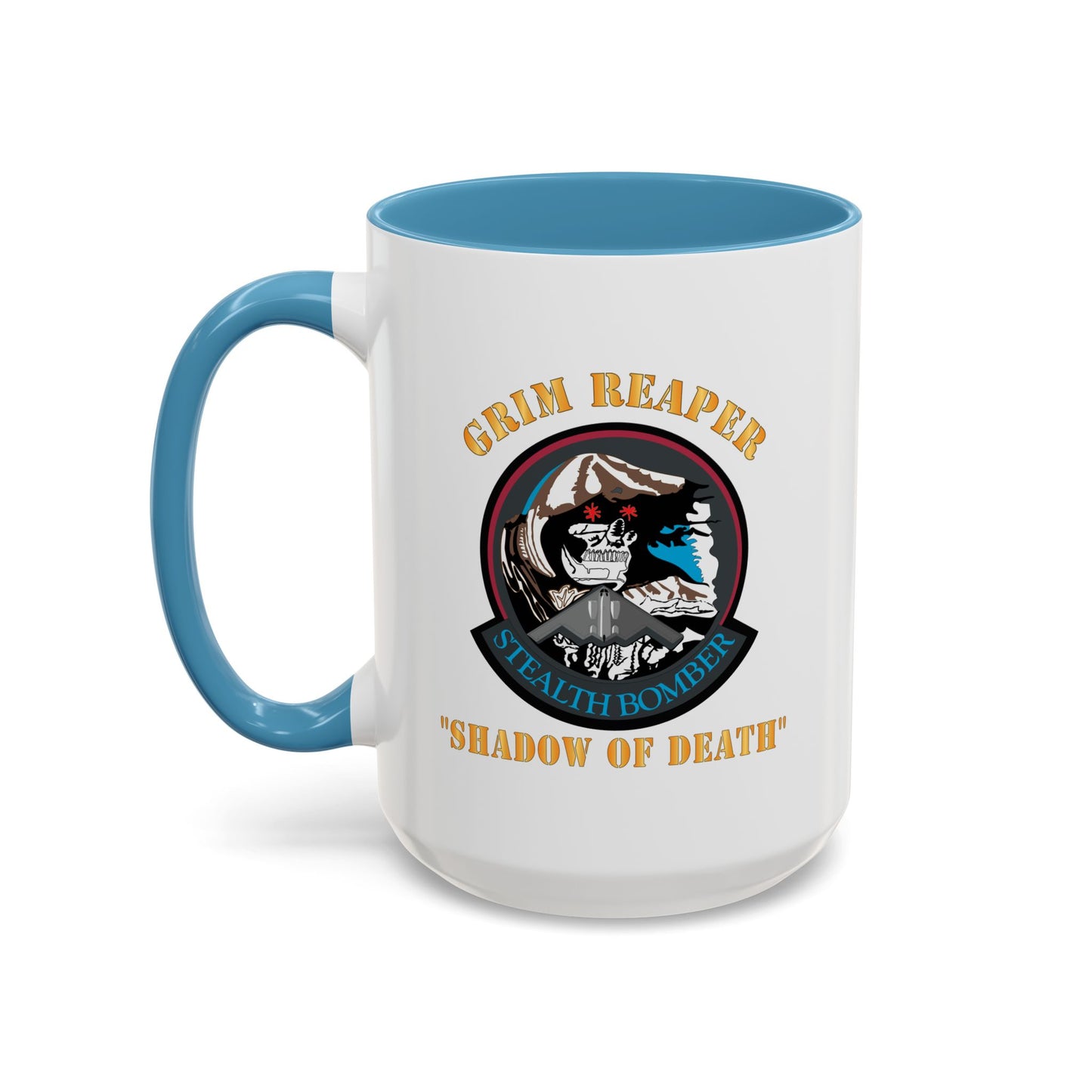 Accent Coffee Mug (11oz & 15oz) - Vehicle - M915 Tractor with M872 - 40 Ft Container - Side X 300