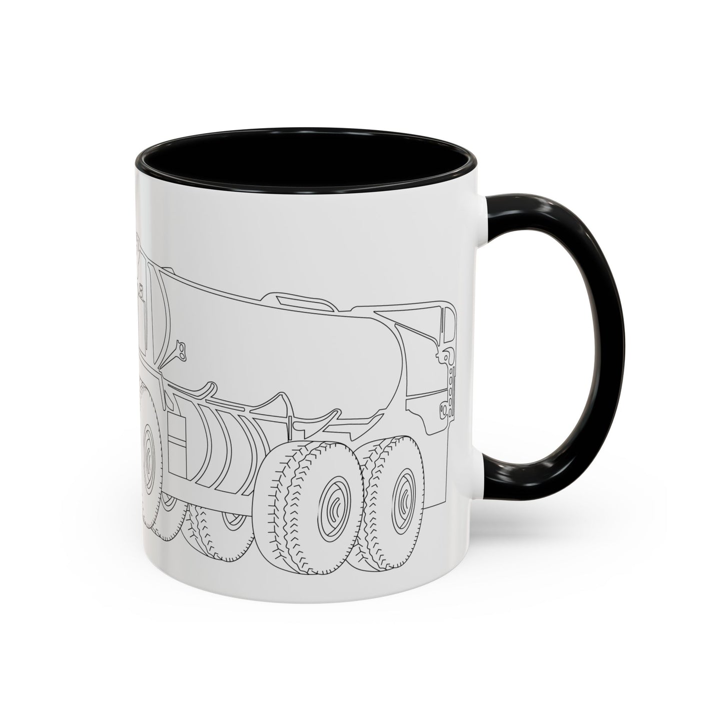 Accent Coffee Mug (11oz & 15oz) - Vehicle - Fuel Truck - Front Left Oblique X 300