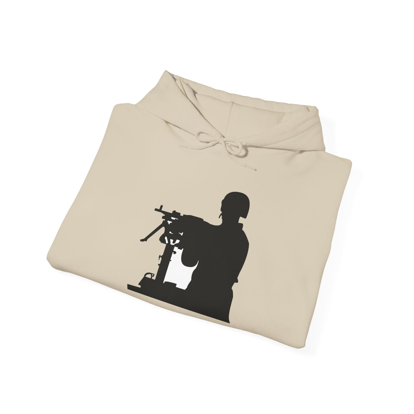 Unisex Heavy Blend Hooded Sweatshirt -Army - Soldier - MG Vehicle Mounted - Silhouette X 300