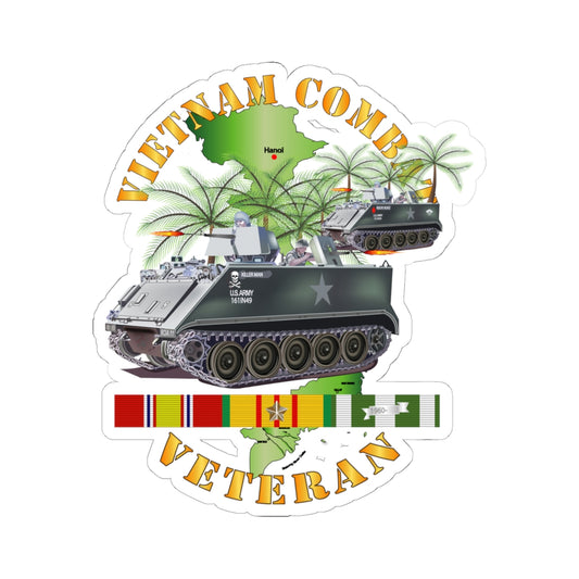 Kiss-Cut Stickers - Vietnam Combat Vet - w APCs