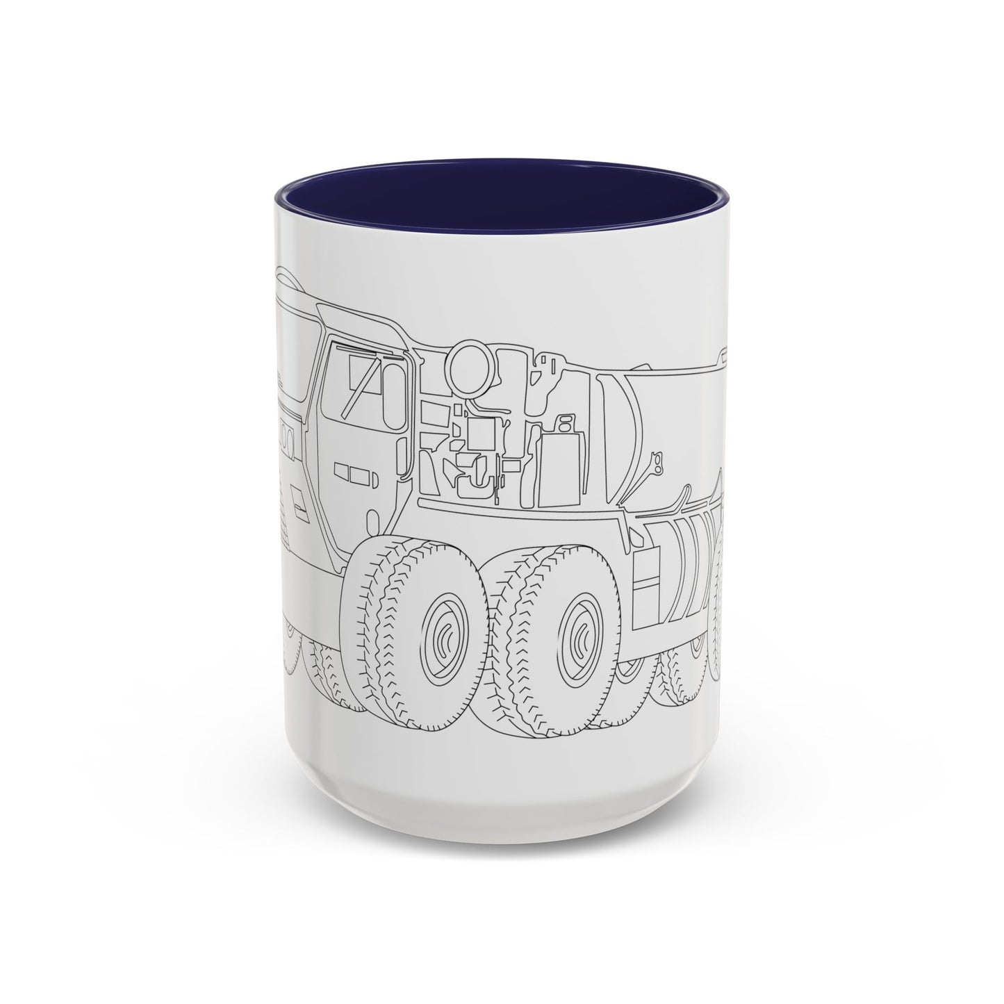 Accent Coffee Mug (11oz & 15oz) - Vehicle - Fuel Truck - Front Left Oblique X 300