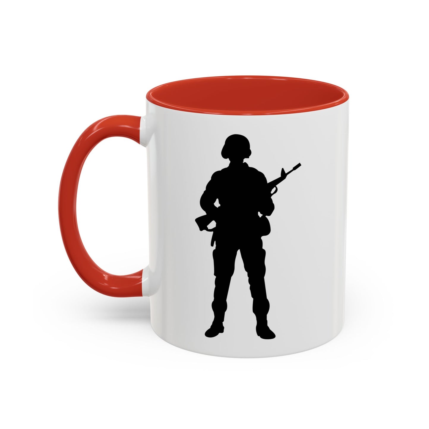 Accent Coffee Mug (11oz & 15oz) - Army - Soldier - Silhouette X 300