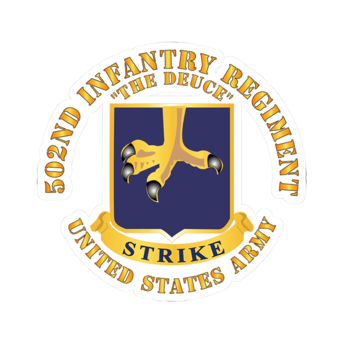 Kiss-Cut Stickers - 502nd Infantry Regt - DUI - The Deuce