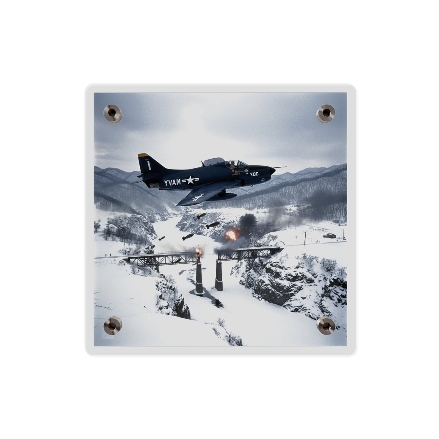 Acrylic Wall Art Panel - Attack at Majon-ni and Samdong-ni during Korean War