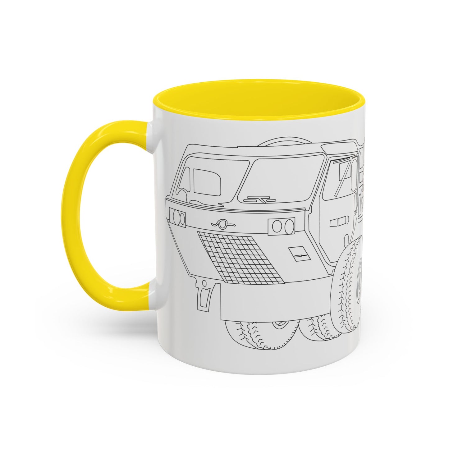 Accent Coffee Mug (11oz & 15oz) - Vehicle - Fuel Truck - Front Left Oblique X 300
