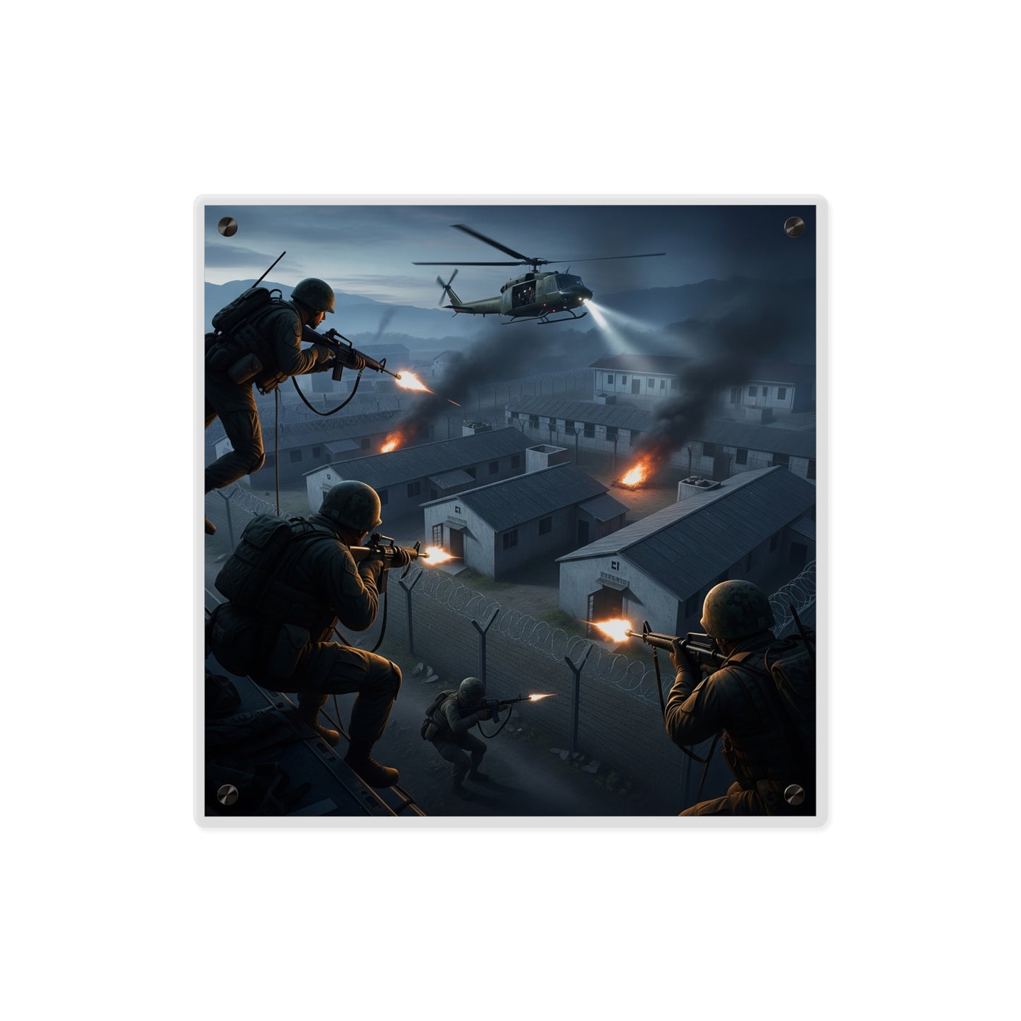 Acrylic Wall Art Panel - Son Tay Rescue during the Vietnam War