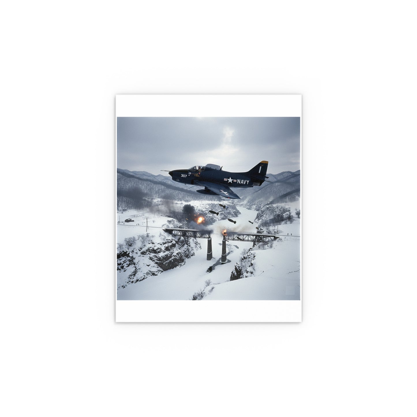 Indoor and Outdoor Silk Posters - Attack at Majon-ni and Samdong-ni during Korean War