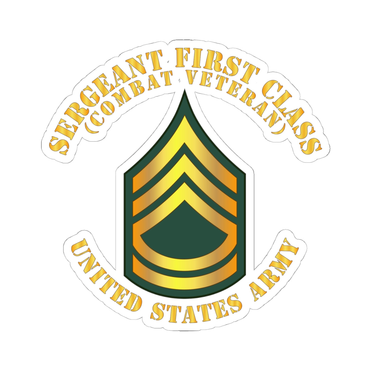 Kiss-Cut Stickers - Sergeant First Class - SFC - Combat Veteran