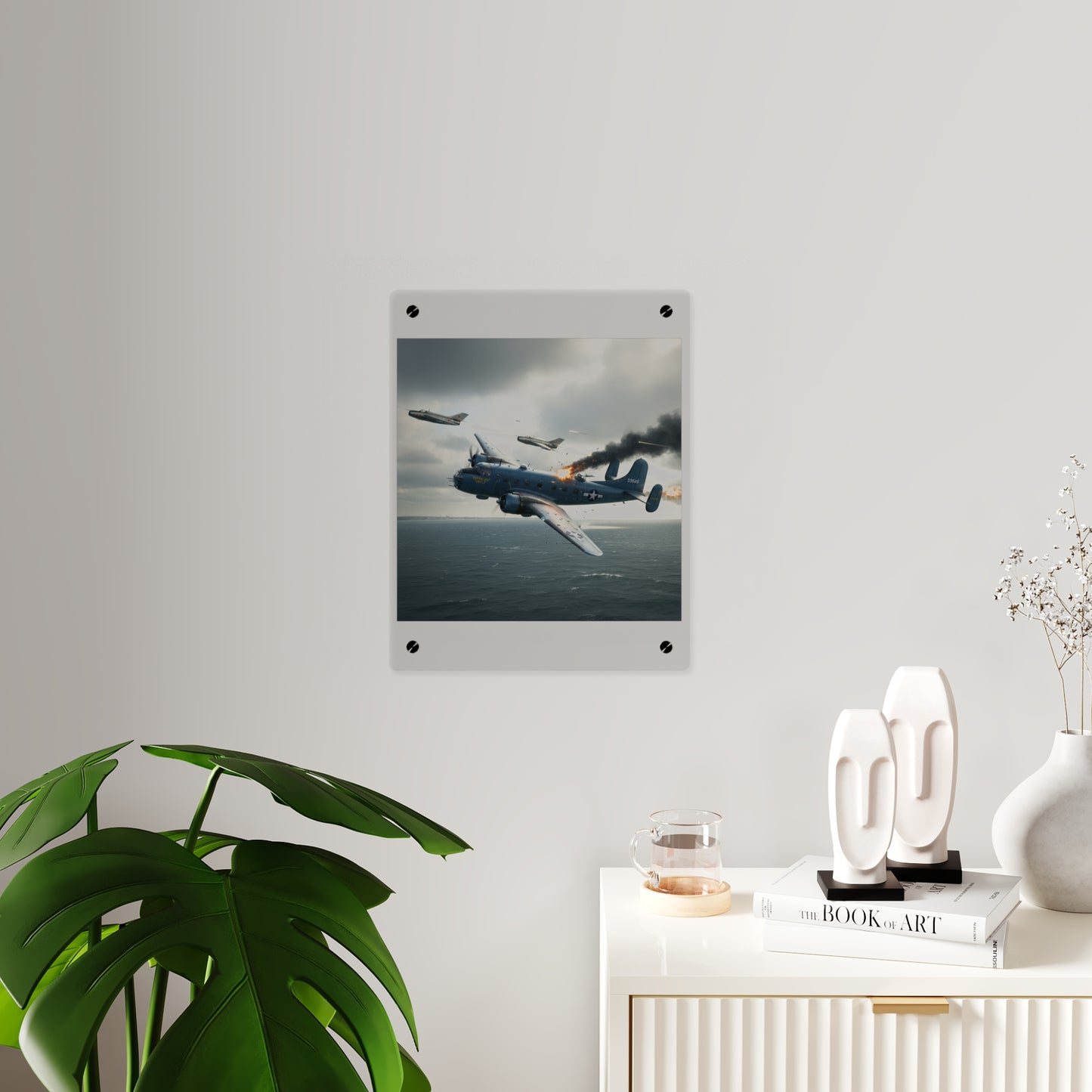 Acrylic Wall Art Panel - April 8, 1950, Baltic Sea - Latvia Soviet fighters shot down a U.S. Navy PB4Y-2 - Liberator - Cold War