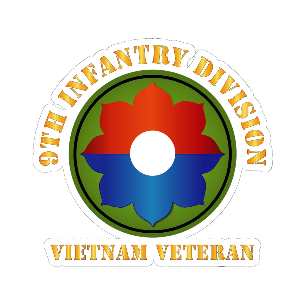 Kiss-Cut Stickers - 9th Infantry Div - Vietnam Veteran V1