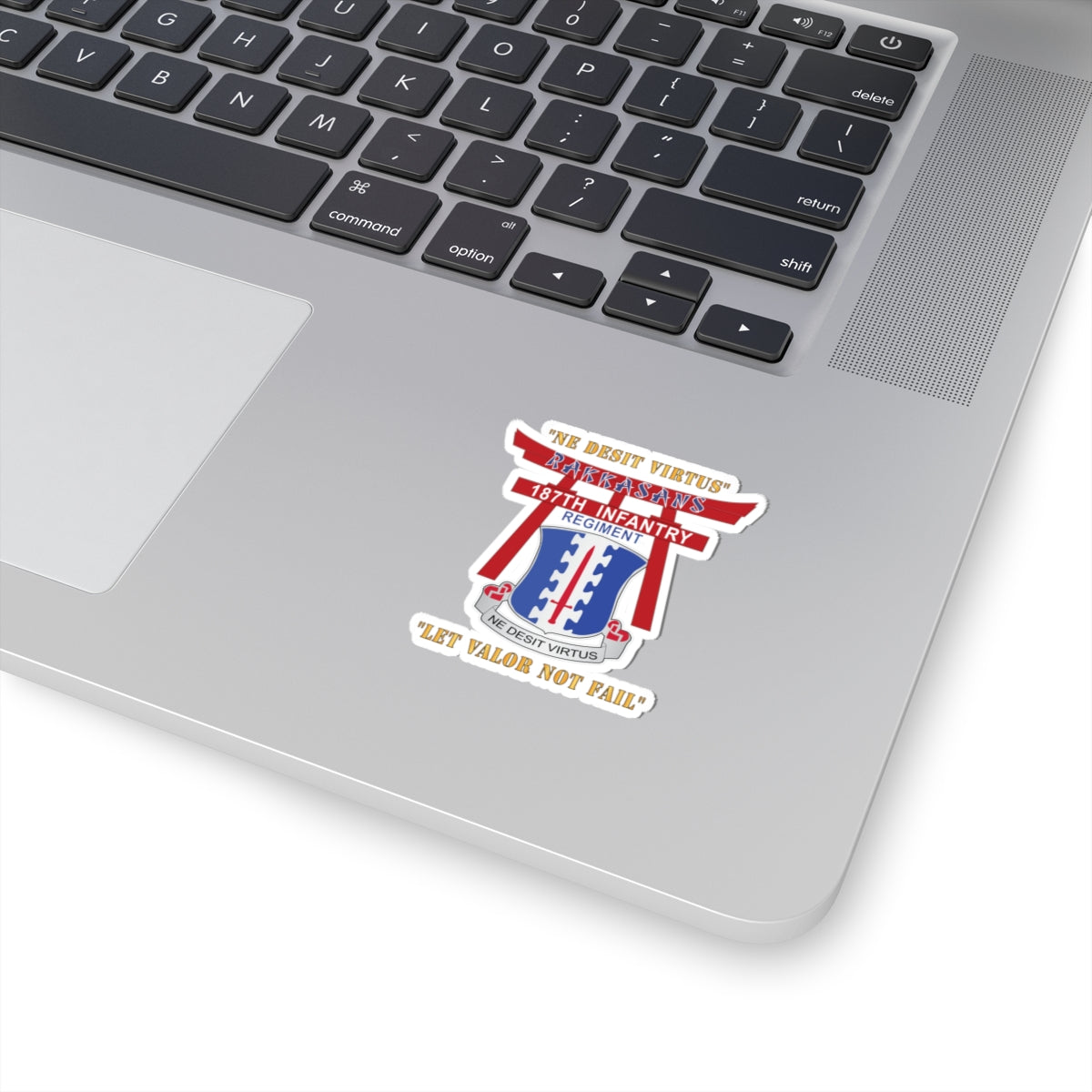 Kiss-Cut Stickers - 187th Infantry Regiment - Torii, Rakkasans, Let Valor Not Fail, English, Latin X 300