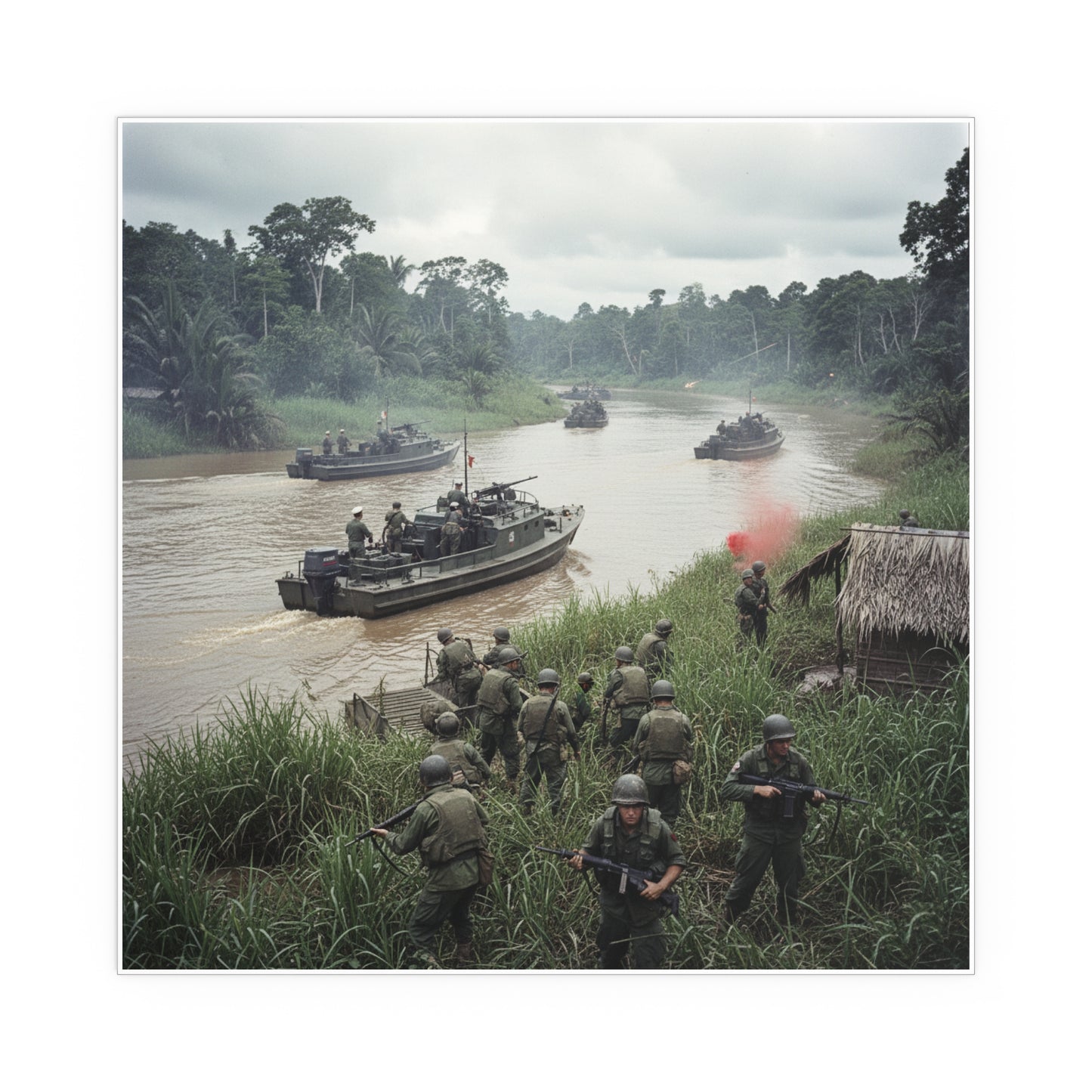 Indoor and Outdoor Silk Posters - MRF - 9th Infantry in the Mekong - Vietnam