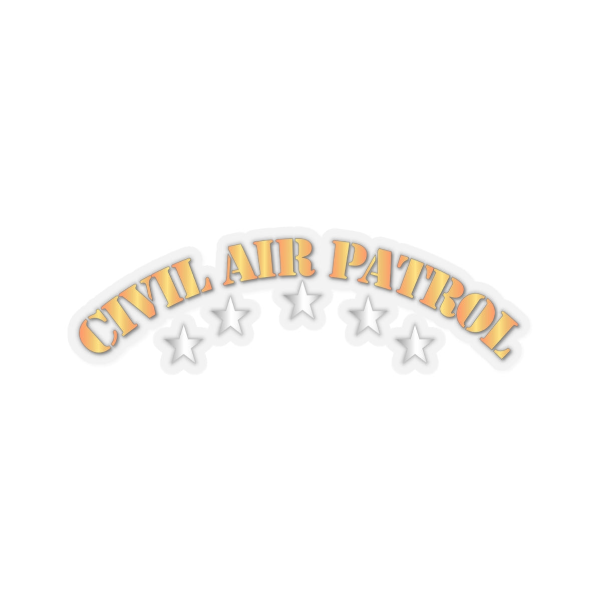 Kiss-Cut Stickers - CAP - Civil Air Patrol w Silver Stars