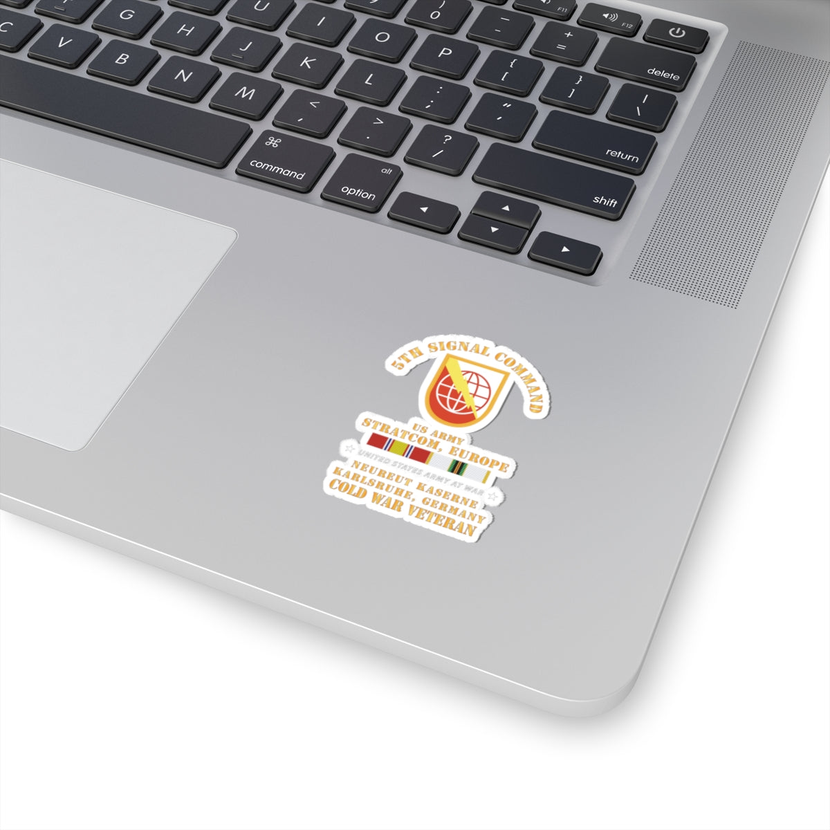 Kiss-Cut Stickers - 5th Signal Command - SSI, USA STRATCOM, EUR, Karlsruhe, Germany w COLD SVC X 300
