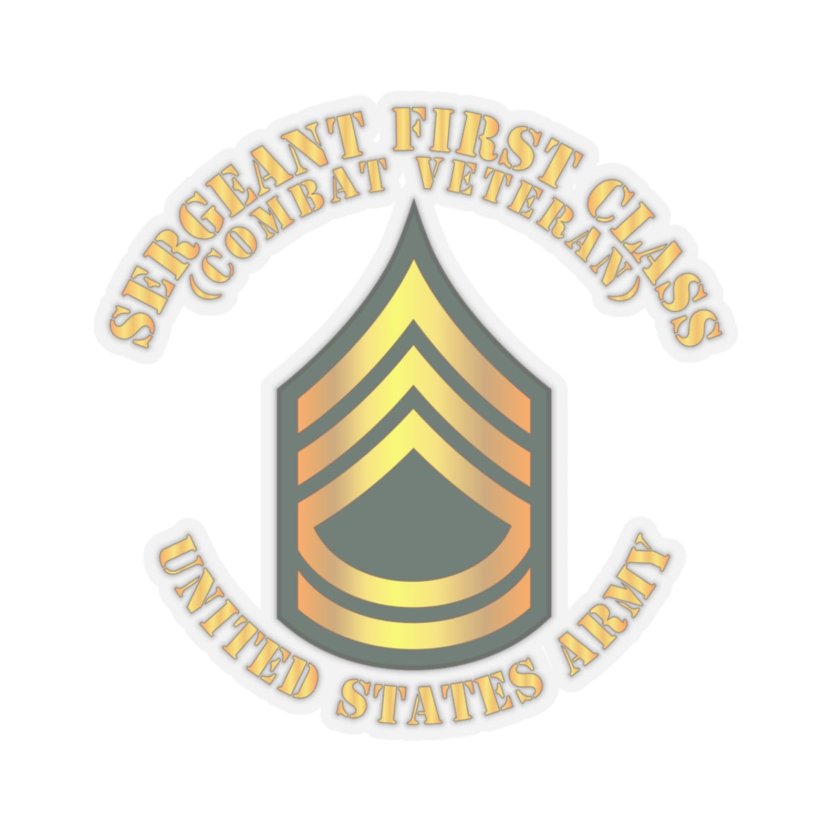 Kiss-Cut Stickers - Sergeant First Class - SFC - Combat Veteran