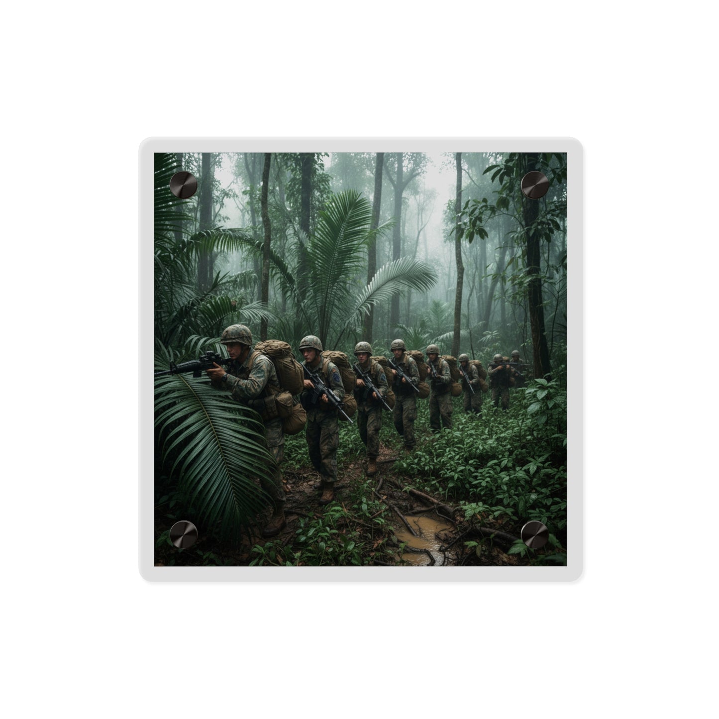 Acrylic Wall Art Panel - Jungle Patrol - Vietnam