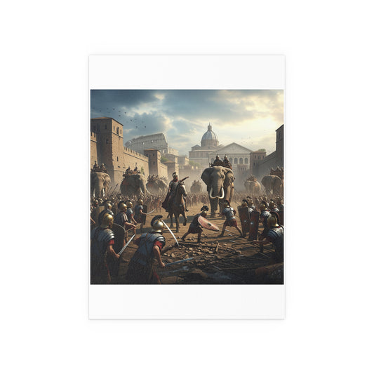 Indoor and Outdoor Silk Posters - Hannibal Battling the Roman Legions as he Enters Rome