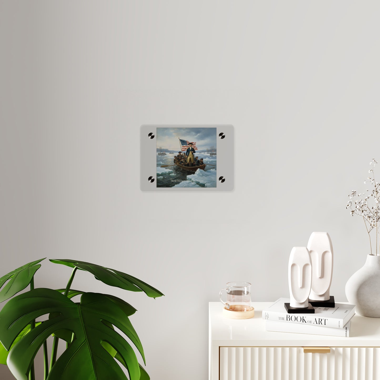 Acrylic Wall Art Panel - Washington Crossing the Delaware duing the Revolutionary War