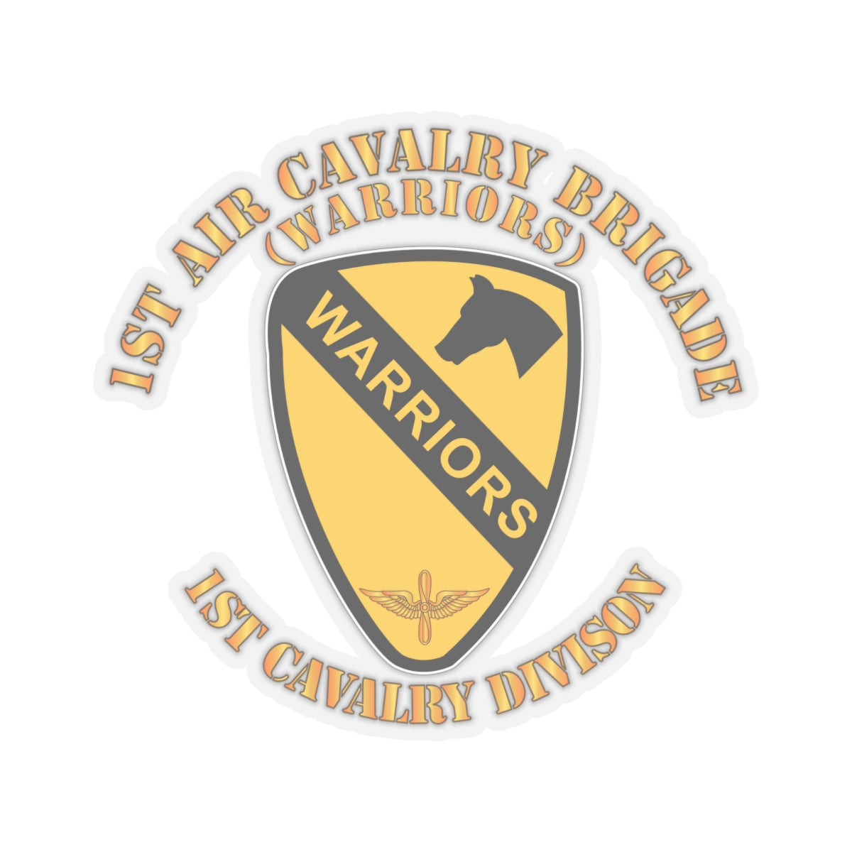 Kiss-Cut Stickers - 1st Air Cavalry Brigade - Warriors - 1st Cav Division