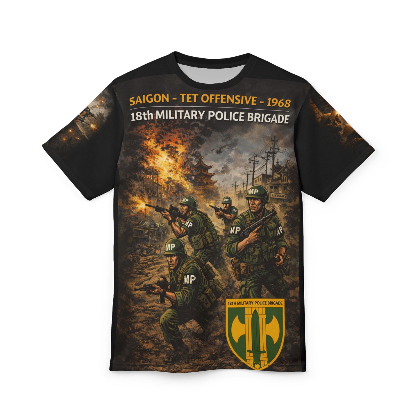 18th Military Police Brigade Tet 1968 Tribute Tee — "Taking Back Control"