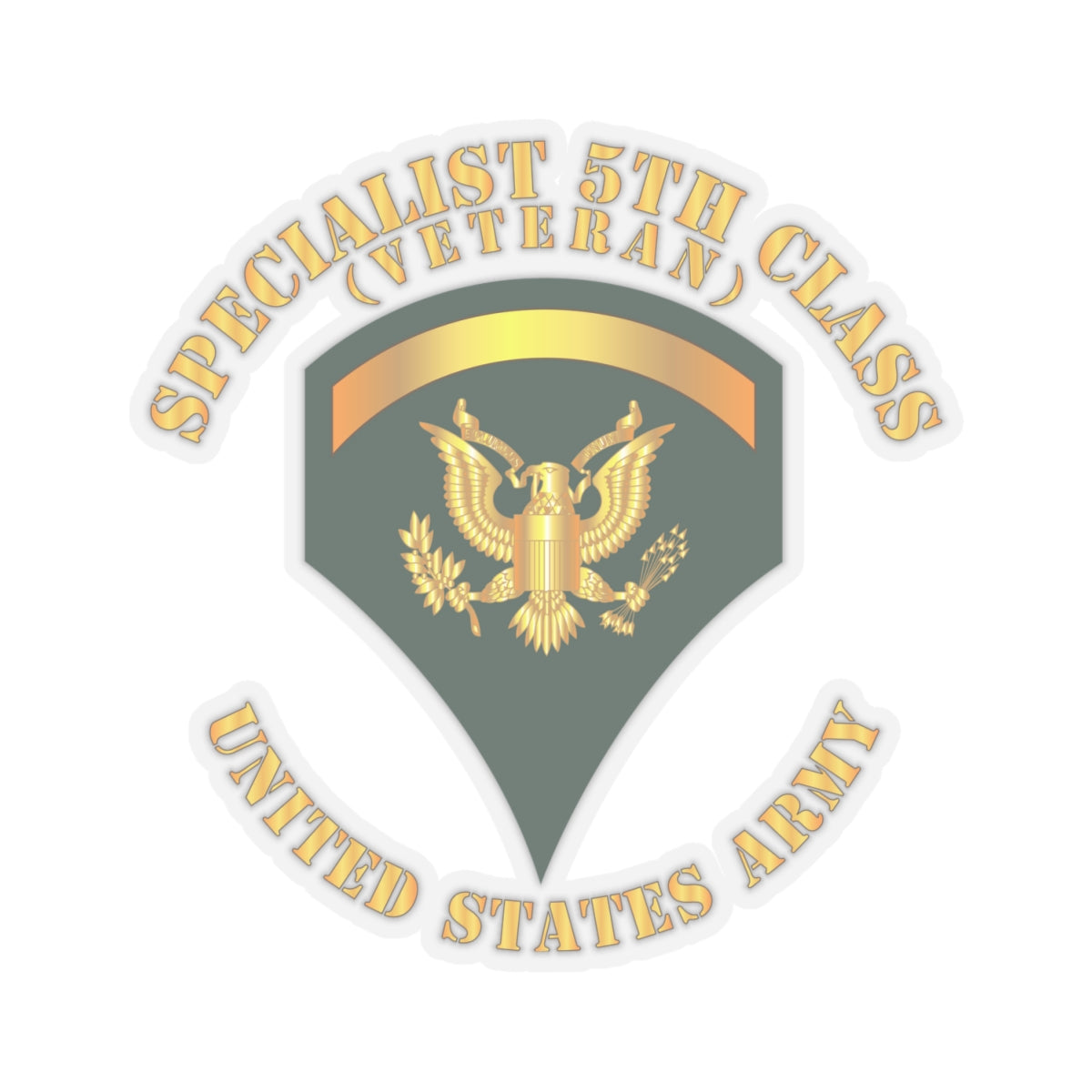 Kiss-Cut Stickers - Specialist 5th Class - SP5 - Veteran
