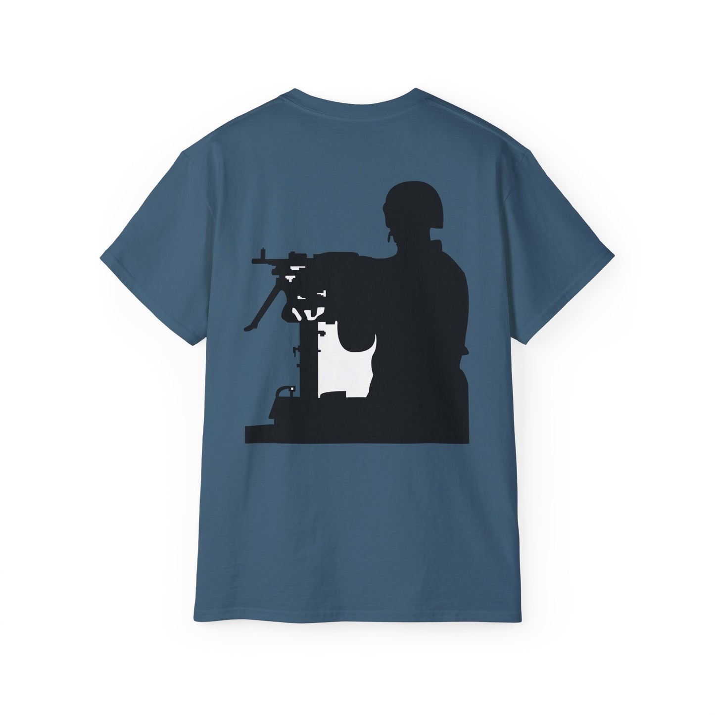Unisex Ultra Cotton Tee - Army - Soldier - MG Vehicle Mounted - Silhouette X 300