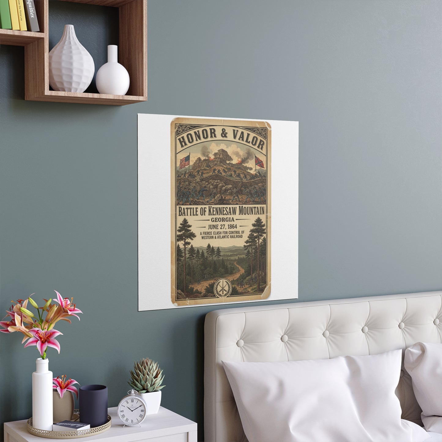 Indoor and Outdoor Silk Posters - Battle of Kennesaw Mountain
