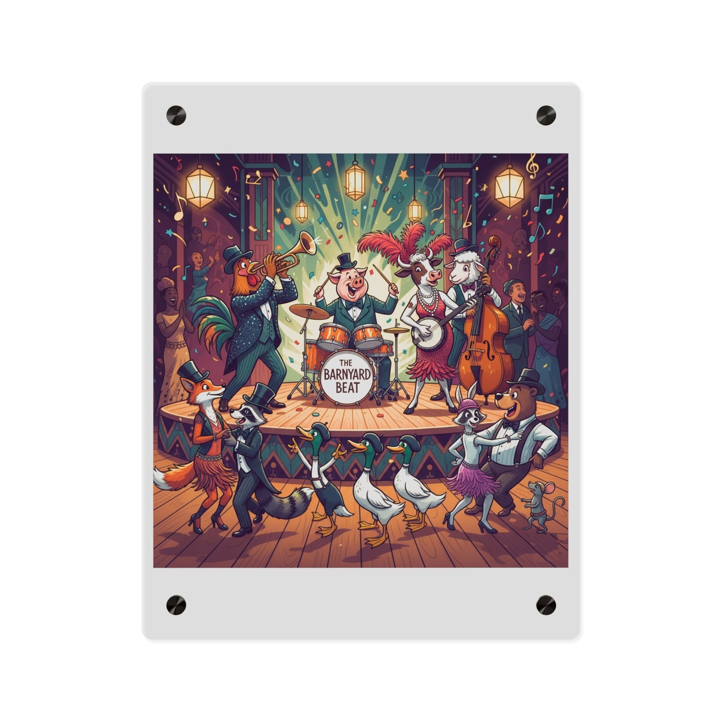 Acrylic Wall Art Panel - Farm Band Dance