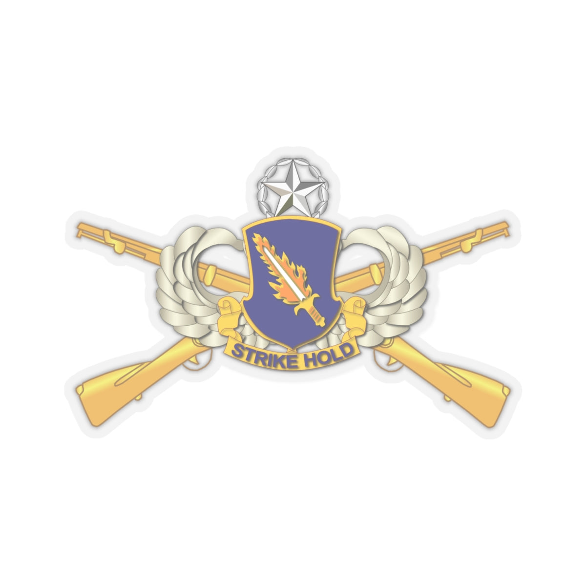 Kiss-Cut Stickers - Airborne Badge - 504th Infantry Regiment w Br - Mstr - No Tx X 300