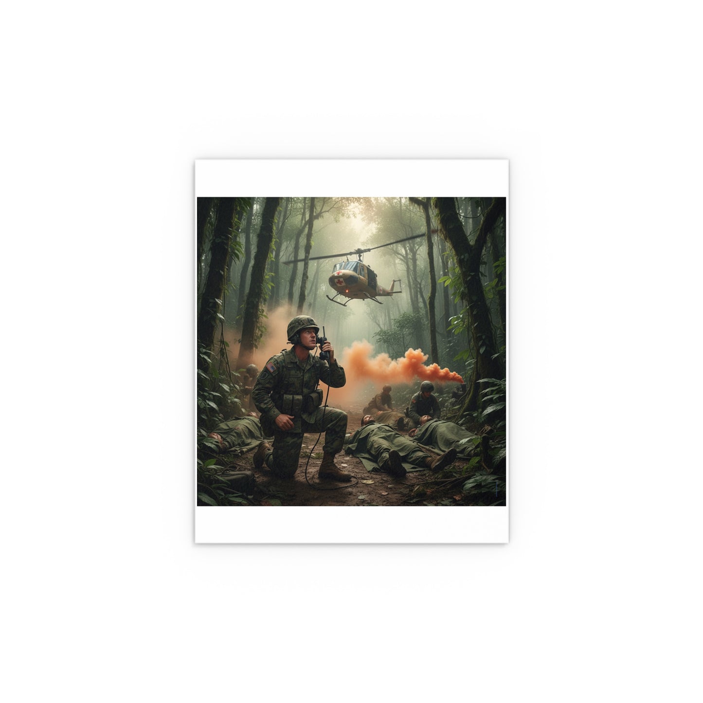 Indoor and Outdoor Silk Posters - Medevac Request - Vietnam
