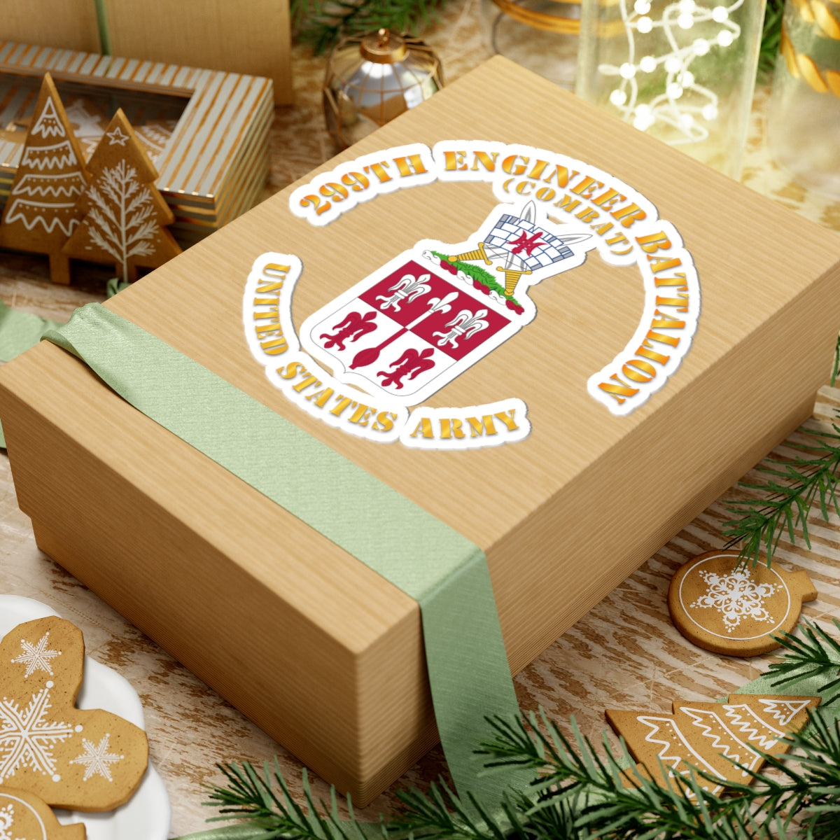 Kiss-Cut Stickers - COA - 299th Engineer Battalion (Combat)