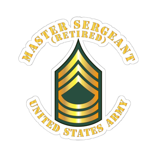 Kiss-Cut Stickers - Master Sergeant - MSG - Retired